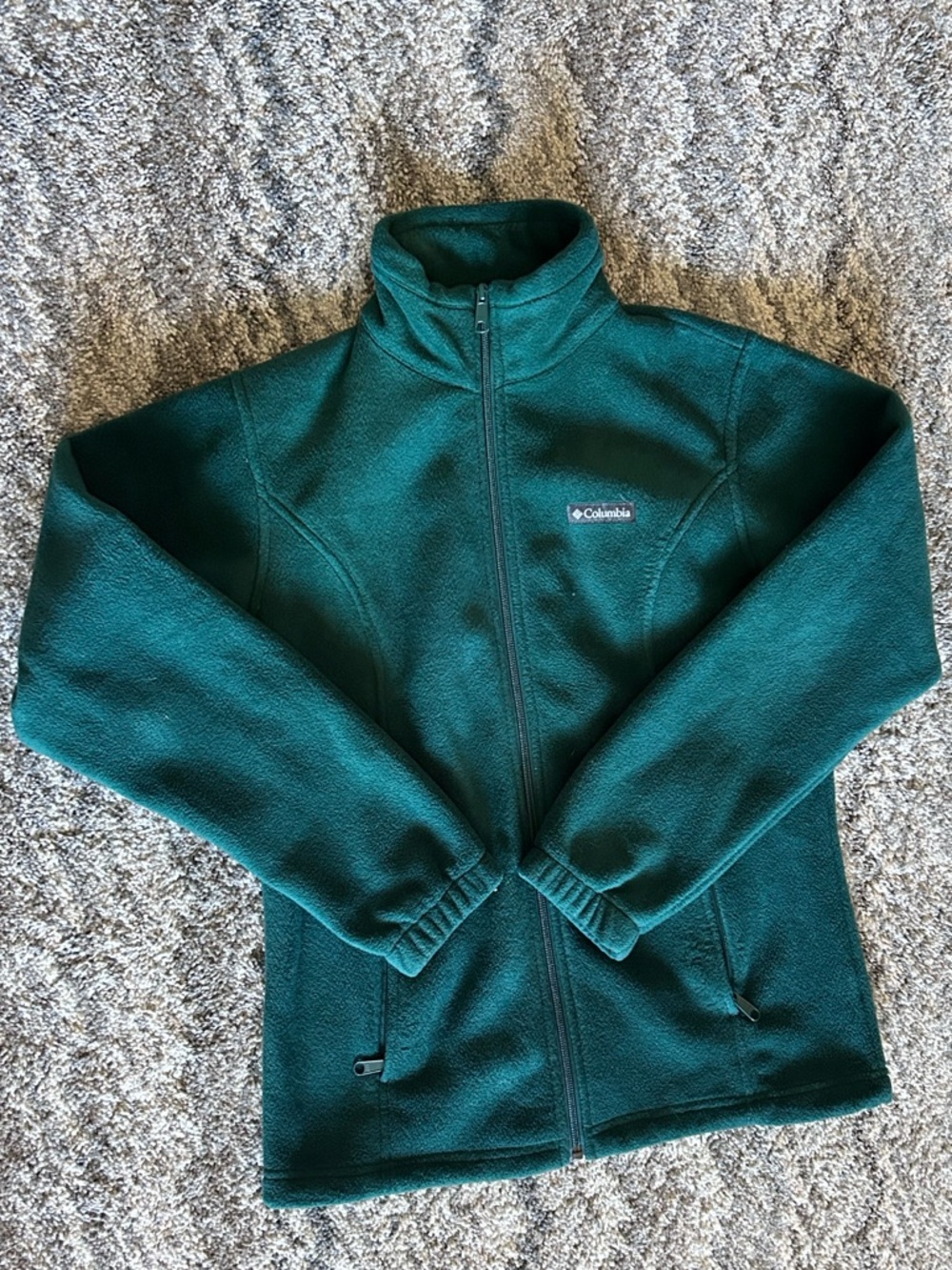 Columbia Full-Zip Fleece Jacket Full Zip Spruce Green Size M